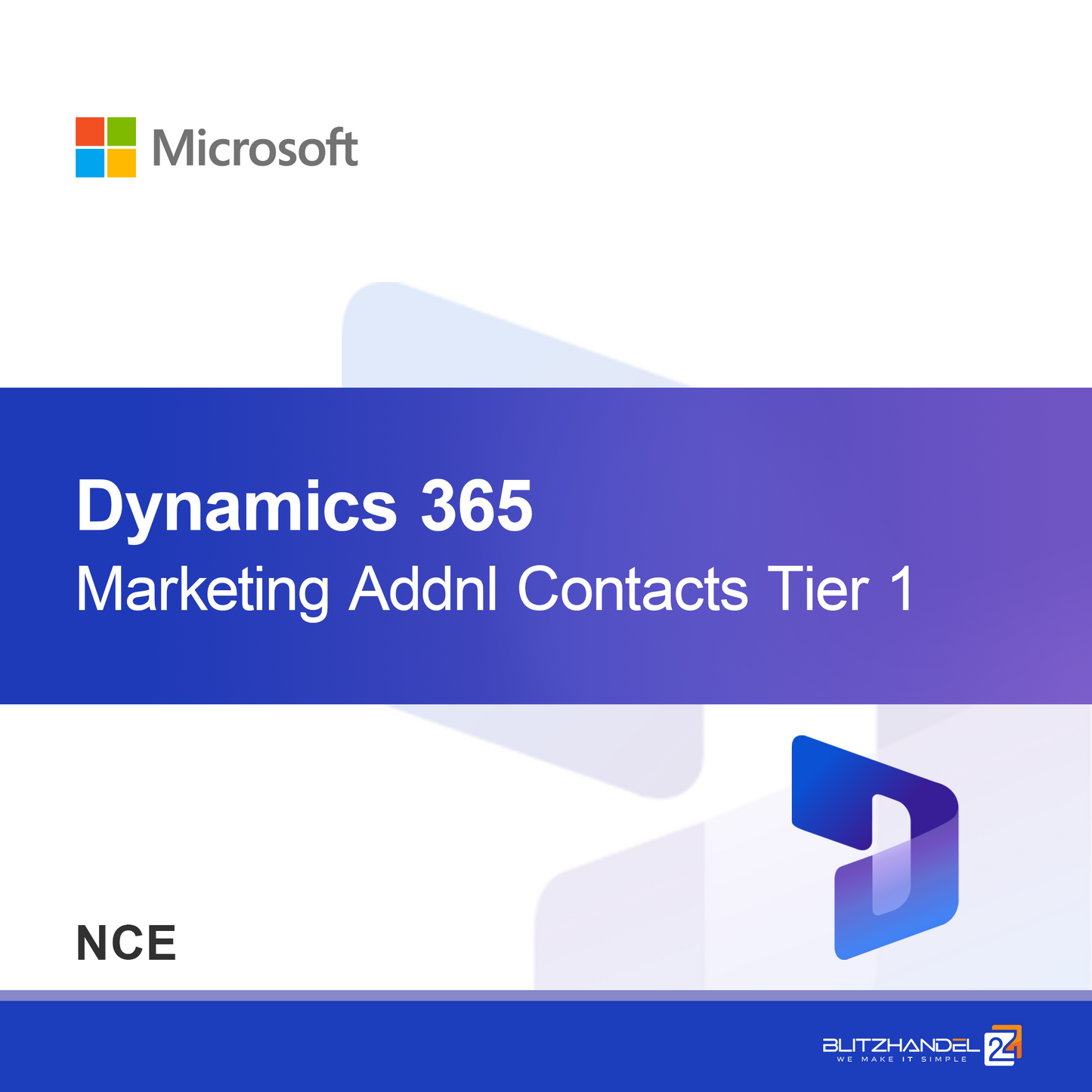 Dynamics 365 Marketing Contacte suplimentare Nivel 1 (NCE)