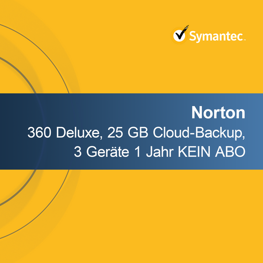 Norton 360 Deluxe, 25 GB backup în cloud, 3 dispozitive 1 an FĂRĂ ABONAMENT