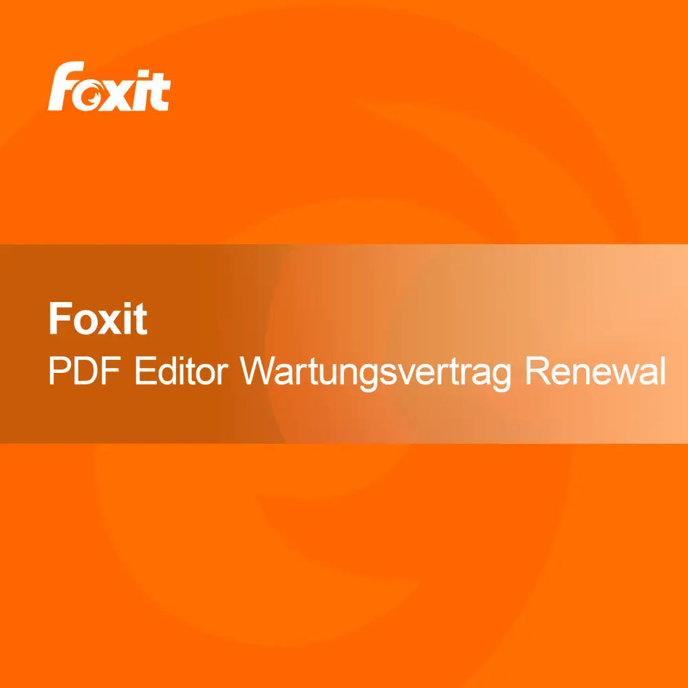 Obnovenie zmluvy o údržbe Foxit PDF Editor