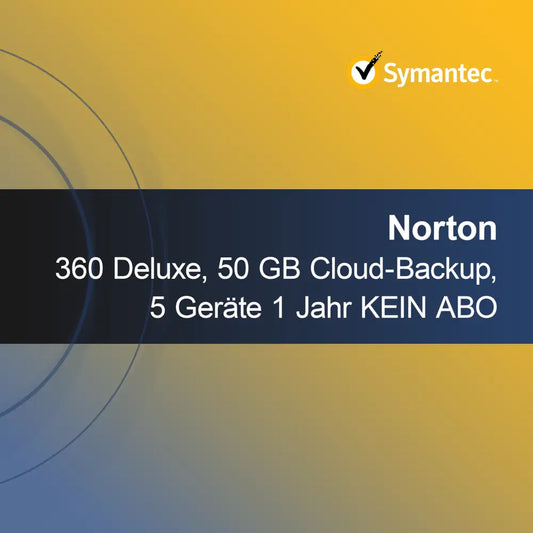 Norton 360 Deluxe, Backup Cloud de 50 GB, 5 dispozitive 1 an FĂRĂ ABONAMENT